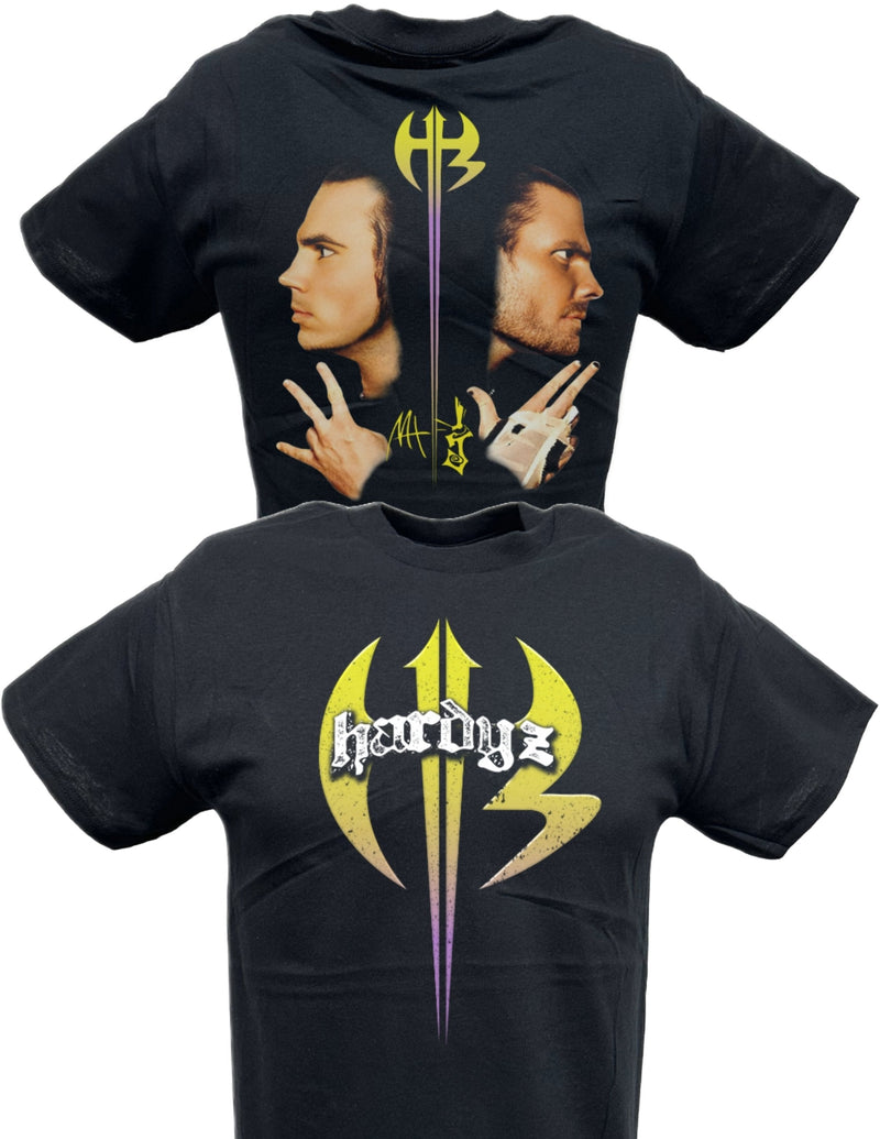 Load image into Gallery viewer, Hardy Boyz Mirror Image Matt Jeff Black T-shirt by EWS | Extreme Wrestling Shirts
