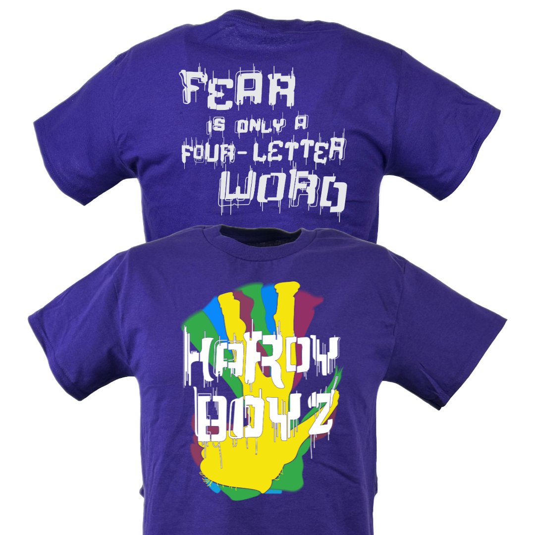 HardyBoyz Fear Four Letter Word Purple Matt Jeff T-shirt – Extreme