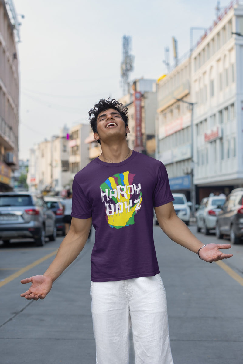 Load image into Gallery viewer, HardyBoyz Fear Four Letter Word Purple Matt Jeff T-shirt by EWS | Extreme Wrestling Shirts
