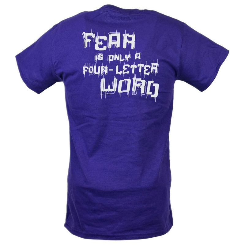Load image into Gallery viewer, HardyBoyz Fear Four Letter Word Purple Matt Jeff T-shirt by EWS | Extreme Wrestling Shirts

