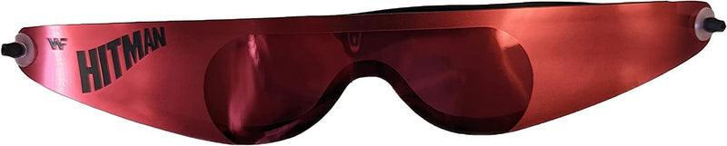 Load image into Gallery viewer, Hitman WWF Logo Pink Bret Hart Wrap Around Shades Sunglasses by EWS | Extreme Wrestling Shirts
