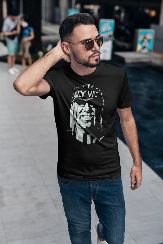 Hollywood Hulk Hogan nWo WCW White Face Mens T-shirt Sports Mem, Cards & Fan Shop > Fan Apparel & Souvenirs > Wrestling by EWS | Extreme Wrestling Shirts