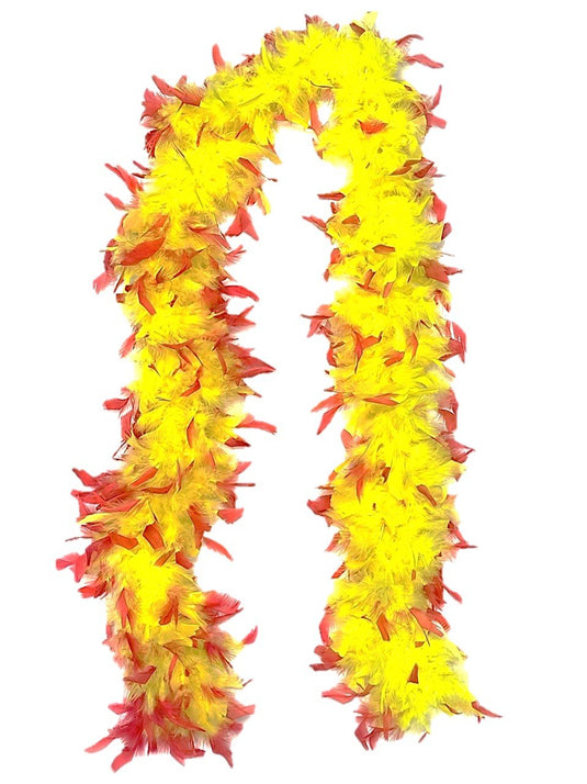 Hulk Hogan 6ft Yellow Boa with Red tipped feathers by WWE | Extreme Wrestling Shirts