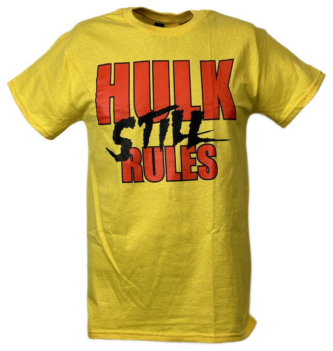 Hulk Hogan Hulk Still Rules Yellow T-shirt by EWS | Extreme Wrestling Shirts