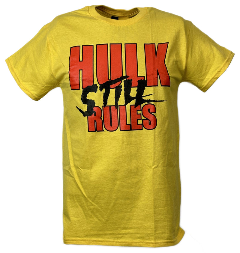 Load image into Gallery viewer, Hulk Hogan Hulk Still Rules Yellow T-shirt by EWS | Extreme Wrestling Shirts
