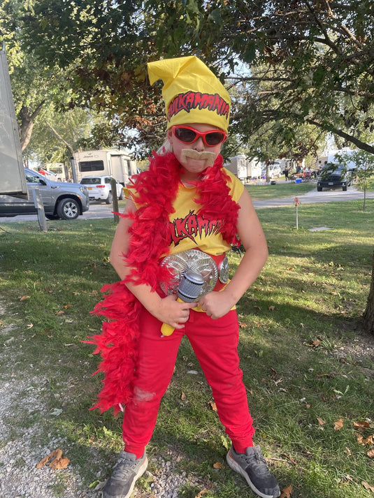 Hulk Hogan Hulkamania Boys Kids Yellow Costume by WWE | Extreme Wrestling Shirts