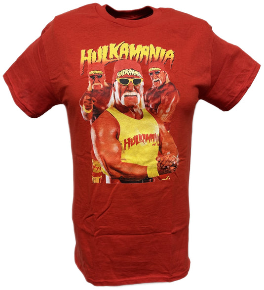 Hulk Hogan Hulking Up Mens Red T-shirt by WWE | Extreme Wrestling Shirts