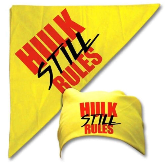 Hulk Hogan Still Rules Yellow Bandana Adult Sized Sports Mem, Cards & Fan Shop > Fan Apparel & Souvenirs > Wrestling by Extreme Wrestling Shirts | Extreme Wrestling Shirts