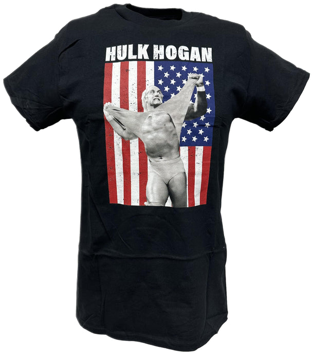 Hulk Hogan USA American Flag WWE Mens T-shirt Sports Mem, Cards & Fan Shop > Fan Apparel & Souvenirs > Wrestling by Freeze | Extreme Wrestling Shirts