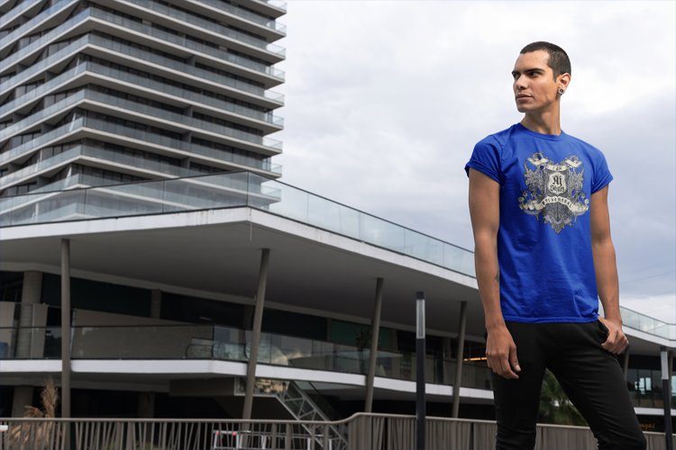 Load image into Gallery viewer, I Am AJ Styles Crest Mens Blue T-shirt Sports Mem, Cards &amp; Fan Shop > Fan Apparel &amp; Souvenirs > Wrestling by EWS | Extreme Wrestling Shirts
