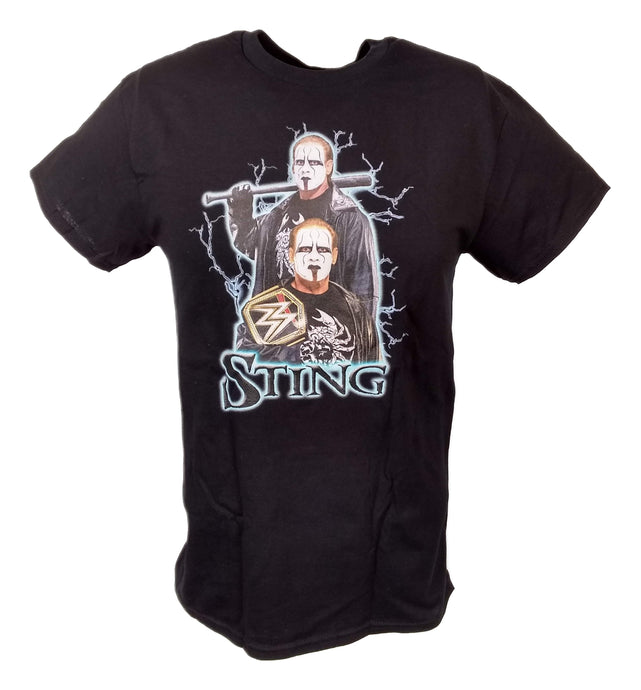 Iconic Sting White Scorpion Baseball Bat Mens Black T-shirt by EWS | Extreme Wrestling Shirts