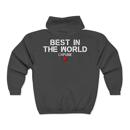 In CM Punk Seal We Trust Grey Zipper Hoody by EWS | Extreme Wrestling Shirts