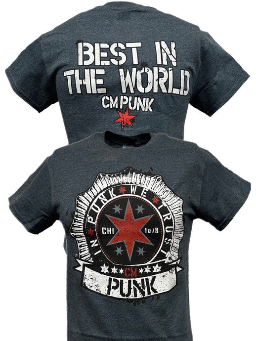 In CM Punk We Trust Best In the World Mens Gray T-shirt Sports Mem, Cards & Fan Shop > Fan Apparel & Souvenirs > Wrestling by Hybrid Tees | Extreme Wrestling Shirts