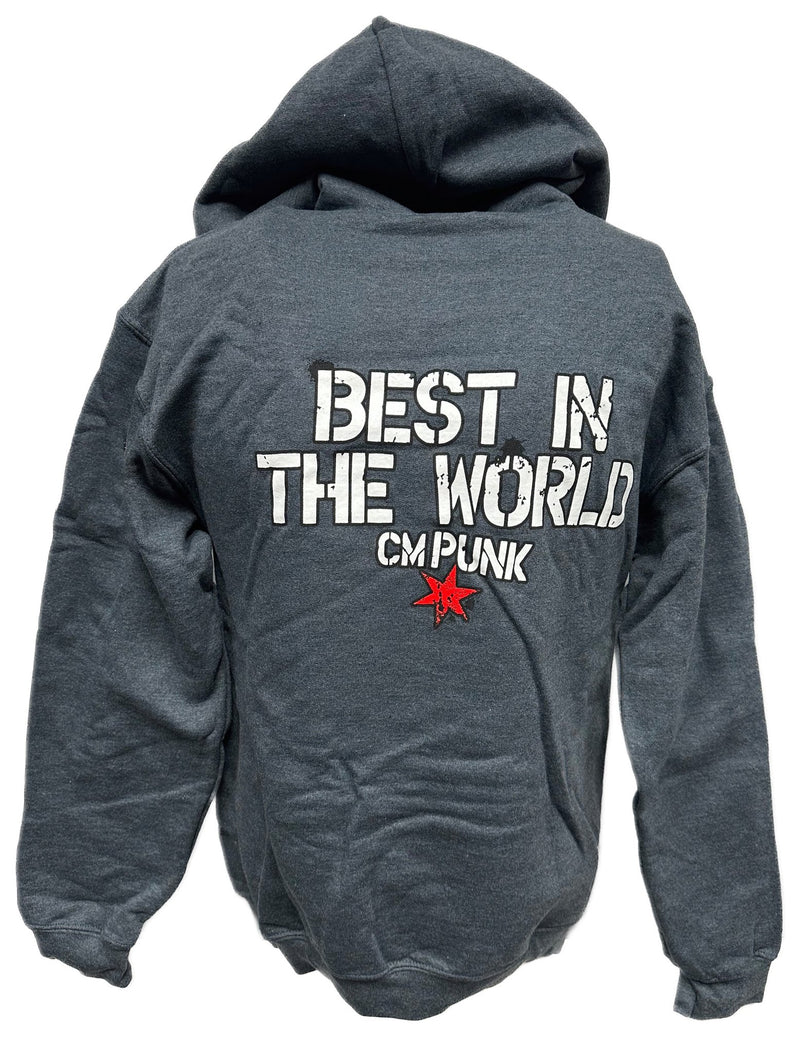 Load image into Gallery viewer, In CM Punk We Trust Gray Pullover Hoody Sweatshirt Sports Mem, Cards &amp; Fan Shop &gt; Fan Apparel &amp; Souvenirs &gt; Wrestling by EWS | Extreme Wrestling Shirts
