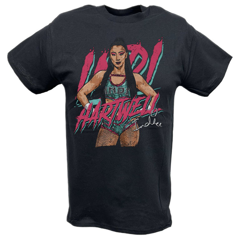 Load image into Gallery viewer, Indi Hartwell Pose Black T-shirt by EWS | Extreme Wrestling Shirts
