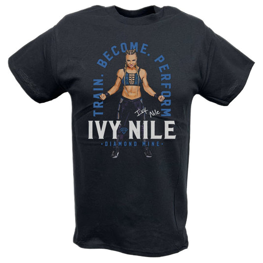 Ivy Nile Train Become Perform Black T-shirt by EWS | Extreme Wrestling Shirts