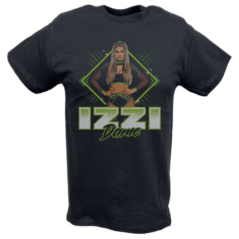 Load image into Gallery viewer, Izzi Dame Neon Black T-shirt by EWS | Extreme Wrestling Shirts
