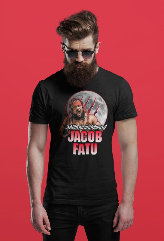 Load image into Gallery viewer, Jacob Fatu Samoan Werewolf Bloodline T-shirt by EWS | Extreme Wrestling Shirts
