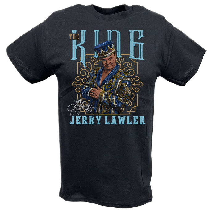 Jerry The King Lawler Black T-shirt by EWS | Extreme Wrestling Shirts