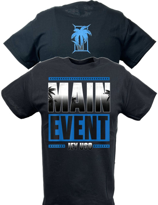 Jey Uso Main Event Bloodline Black T-shirt by EWS | Extreme Wrestling Shirts