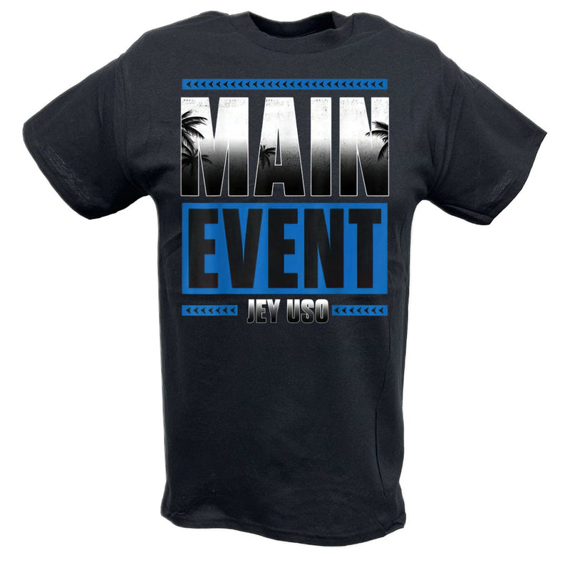 Load image into Gallery viewer, Jey Uso Main Event Bloodline Black T-shirt by EWS | Extreme Wrestling Shirts
