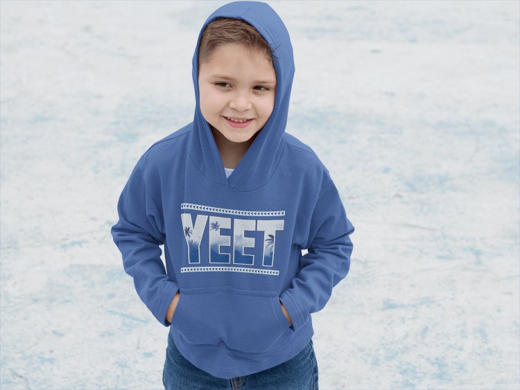 Load image into Gallery viewer, Jey Uso Yeet Bloodline Blue Kids Youth Pullover Hoody Sweatshirt by EWS | Extreme Wrestling Shirts
