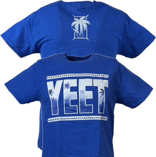 Jey Uso Yeet Bloodline Blue T-shirt by EWS | Extreme Wrestling Shirts