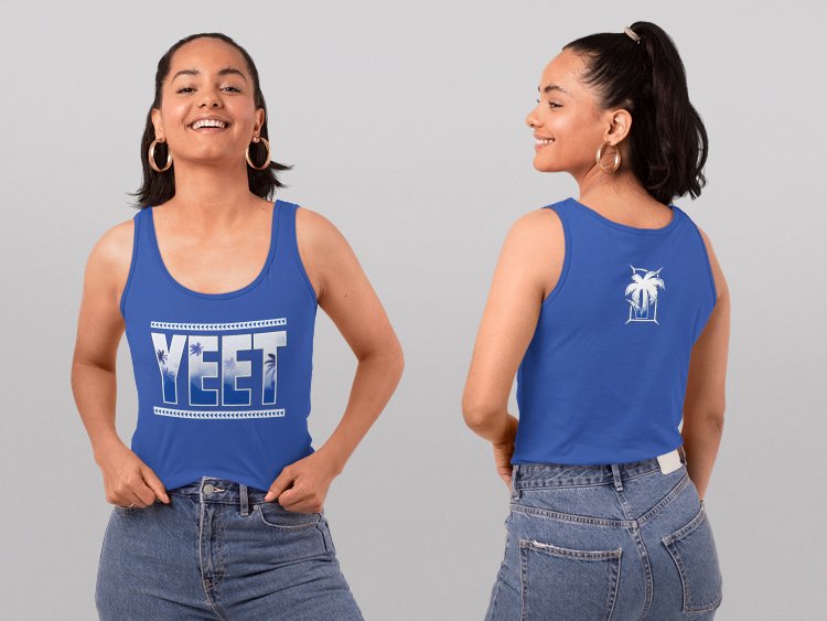 Load image into Gallery viewer, Jey Uso Yeet Bloodline Blue Tank Top Shirt by EWS | Extreme Wrestling Shirts
