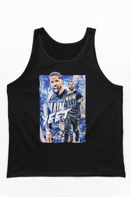 Jey Uso Yeet Poster Print Black Tank Top Shirt by EWS | Extreme Wrestling Shirts