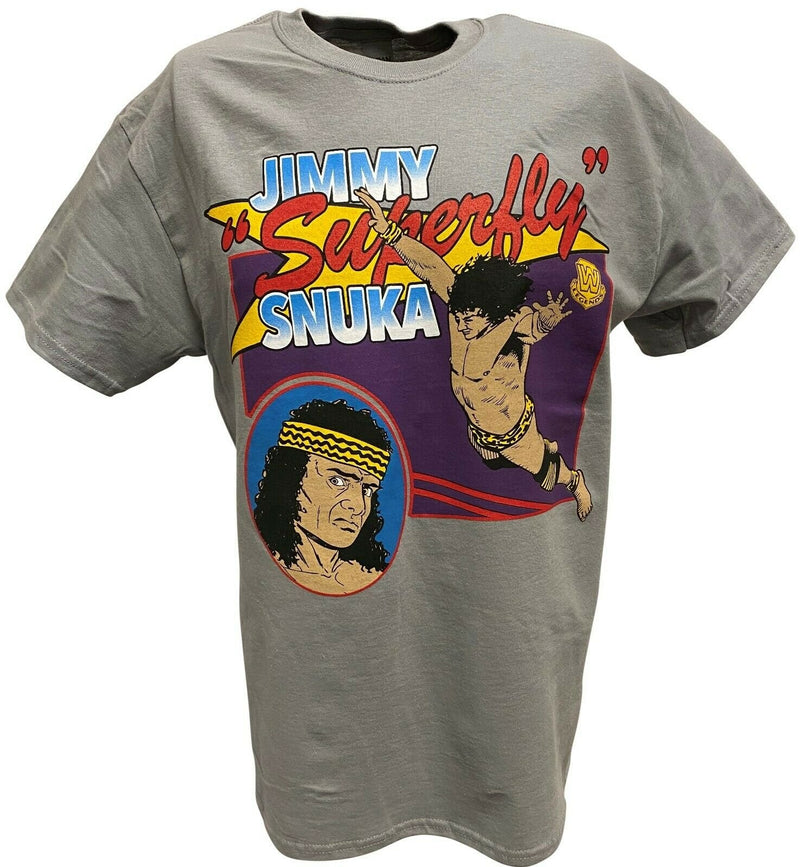 Load image into Gallery viewer, Jimmy Superfly Snuka Legend Mens Gray T-shirt Sports Mem, Cards &amp; Fan Shop &gt; Fan Apparel &amp; Souvenirs &gt; Wrestling by Freeze | Extreme Wrestling Shirts
