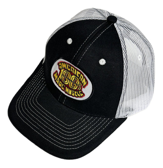 John Cena 100% American Made Muscle Black Baseball Cap Hat by EWS | Extreme Wrestling Shirts