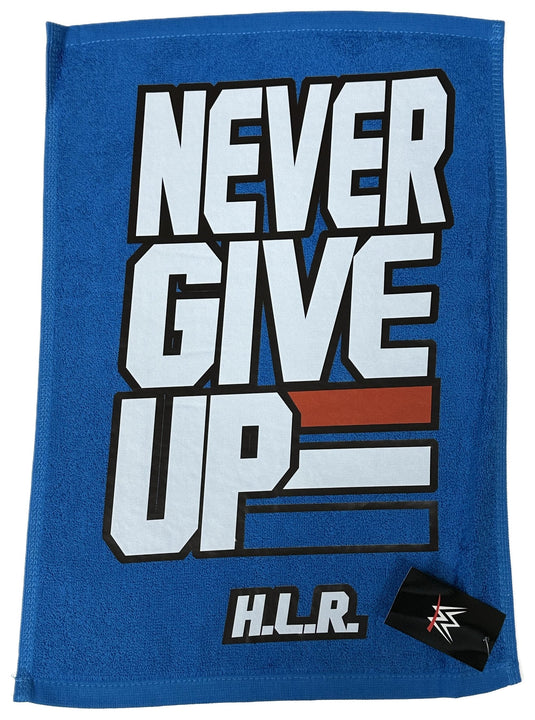 John Cena 12"x18" Never Give Up Fan Rally Towel Red-White-Blue by EWS | Extreme Wrestling Shirts