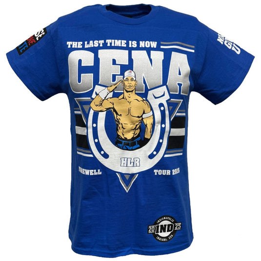John Cena 2025 Indiana Last Time Is Now Blue Mens T-shirt by EWS | Extreme Wrestling Shirts