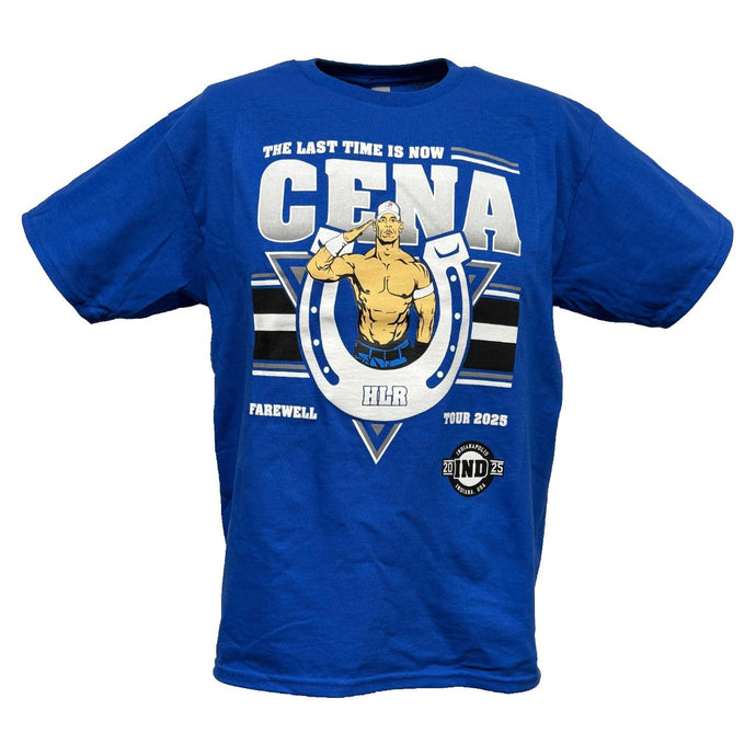John Cena 2025 Indiana Last Time Is Now Blue Youth T-shirt by EWS | Extreme Wrestling Shirts