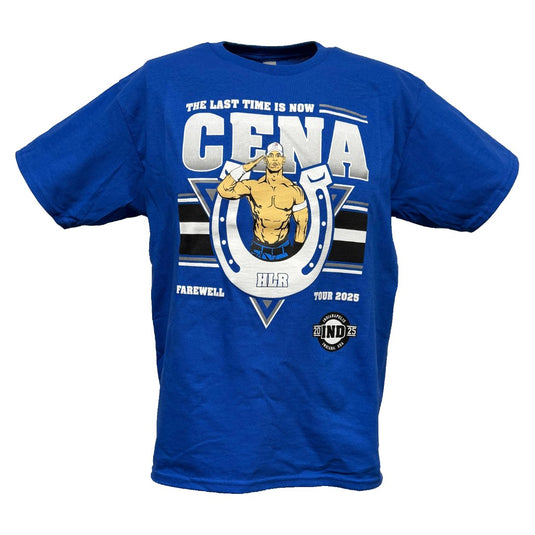 John Cena 2025 Indiana Last Time Is Now Blue Youth T-shirt by EWS | Extreme Wrestling Shirts