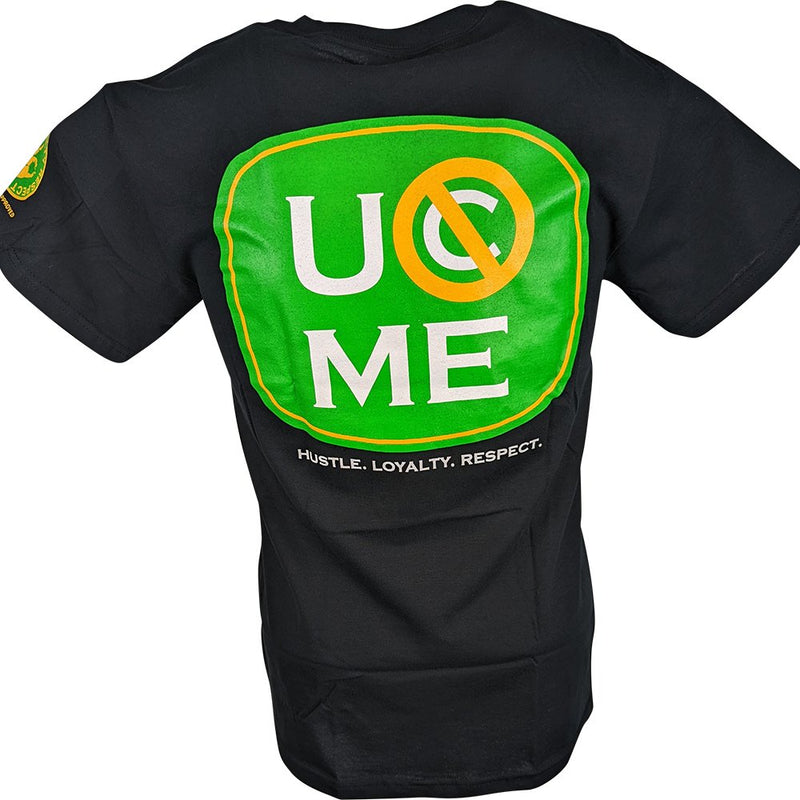 Load image into Gallery viewer, John Cena Attitude Adjustment Green Yellow Cenation Mens BlackT-shirt by EWS | Extreme Wrestling Shirts
