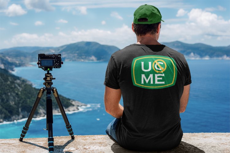 Load image into Gallery viewer, John Cena Attitude Adjustment Mens Green Logo Black T-Shirt by EWS | Extreme Wrestling Shirts
