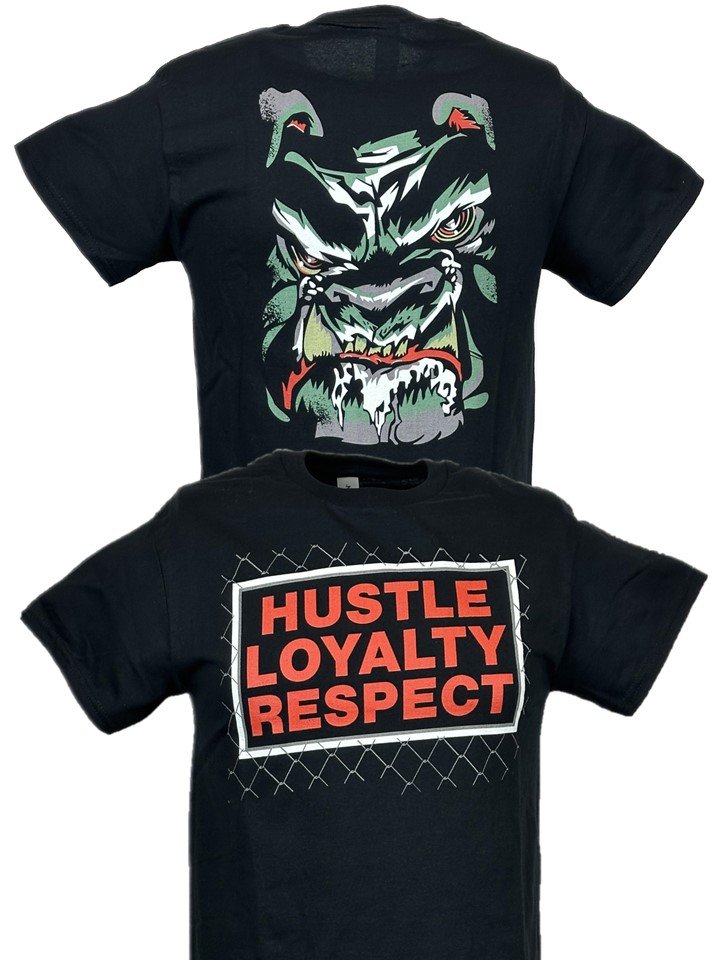 Load image into Gallery viewer, John Cena Big Dog Hustle Loyalty Respect Kids Boys Black T-shirt Sports Mem, Cards &amp; Fan Shop &gt; Fan Apparel &amp; Souvenirs &gt; Wrestling by Hybrid Tees | Extreme Wrestling Shirts
