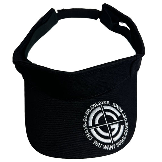 John Cena Black and White Chain-gang Word Life Visor Cap Hat by EWS | Extreme Wrestling Shirts