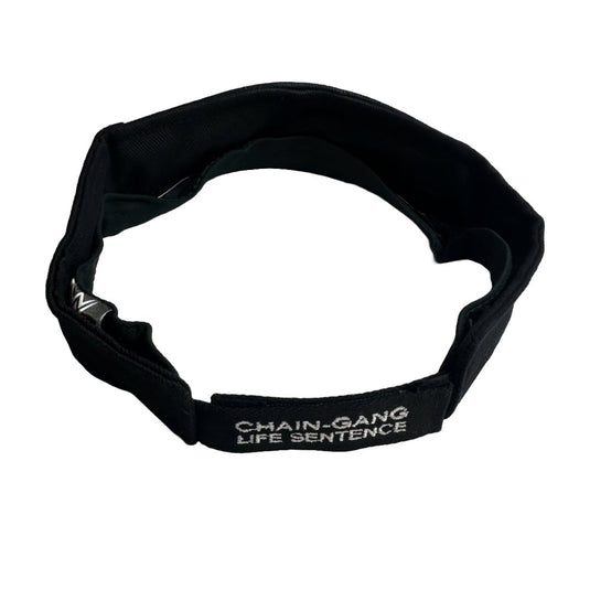 John Cena Black and White Chain-gang Word Life Visor Cap Hat by EWS | Extreme Wrestling Shirts