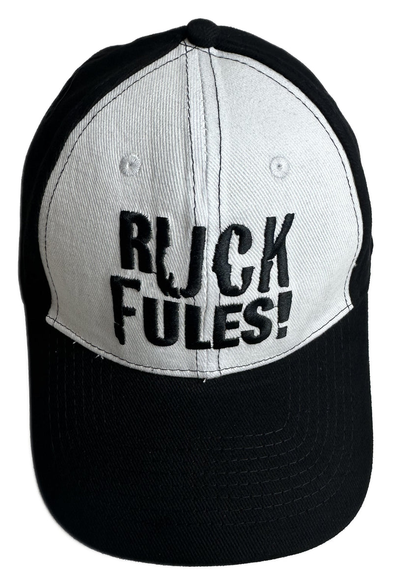 Load image into Gallery viewer, John Cena Black and White Ruck Fules Baseball Cap Hat by EWS | Extreme Wrestling Shirts
