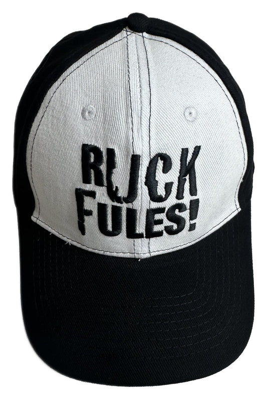 John Cena Black and White Ruck Fules Baseball Cap Hat by EWS | Extreme Wrestling Shirts