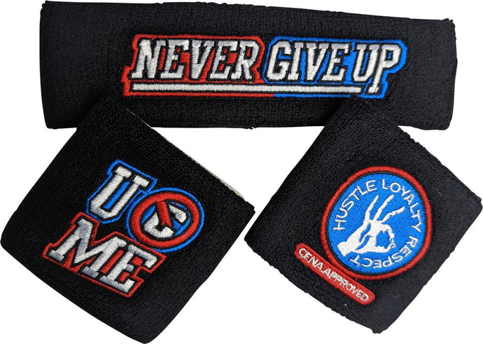 JOHN CENA Black Headband Wristbands Set WWE Sports Mem, Cards & Fan Shop > Fan Apparel & Souvenirs > Wrestling by wishgins shop | Extreme Wrestling Shirts