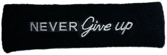 John Cena Black & White 20 Years HLR Never Give up Headband-Wristband Set by EWS | Extreme Wrestling Shirts