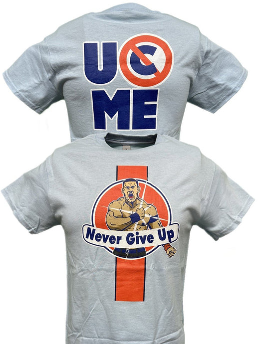 John Cena Blue Orange Never Give Up 20 Years Mens T-shirt by WWE | Extreme Wrestling Shirts