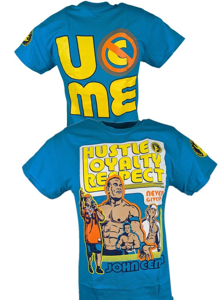 Load image into Gallery viewer, John Cena Blue Throwback Mens T-shirt Sports Mem, Cards &amp; Fan Shop &gt; Fan Apparel &amp; Souvenirs &gt; Wrestling by EWS | Extreme Wrestling Shirts
