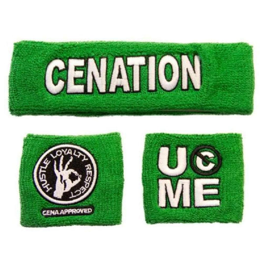 John Cena Boys Green Kids Costume T-shirt Hat Wristbands by WWE | Extreme Wrestling Shirts