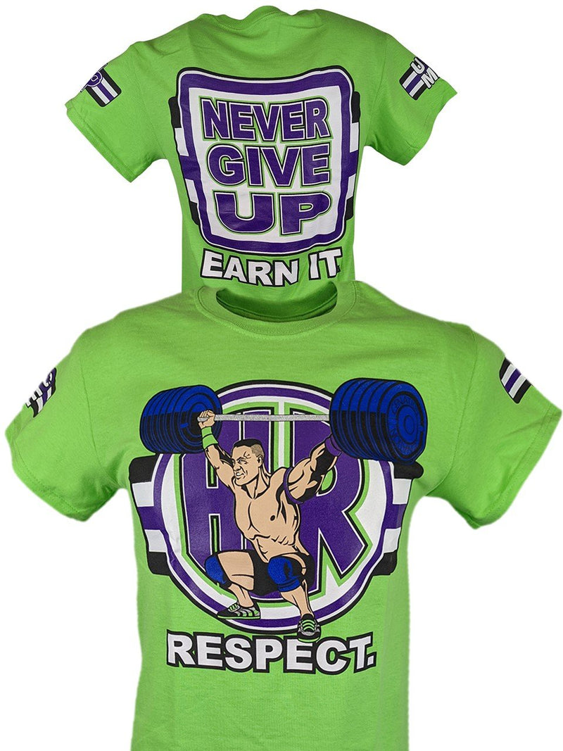 Load image into Gallery viewer, John Cena Cenation Respect Green Mens Costume Hat T-shirt Wristbands Sports Mem, Cards &amp; Fan Shop &gt; Fan Apparel &amp; Souvenirs &gt; Wrestling by Freeze | Extreme Wrestling Shirts
