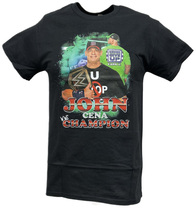 John Cena Champion U Can't Stop Me Mens Black T-shirt by EWS | Extreme Wrestling Shirts