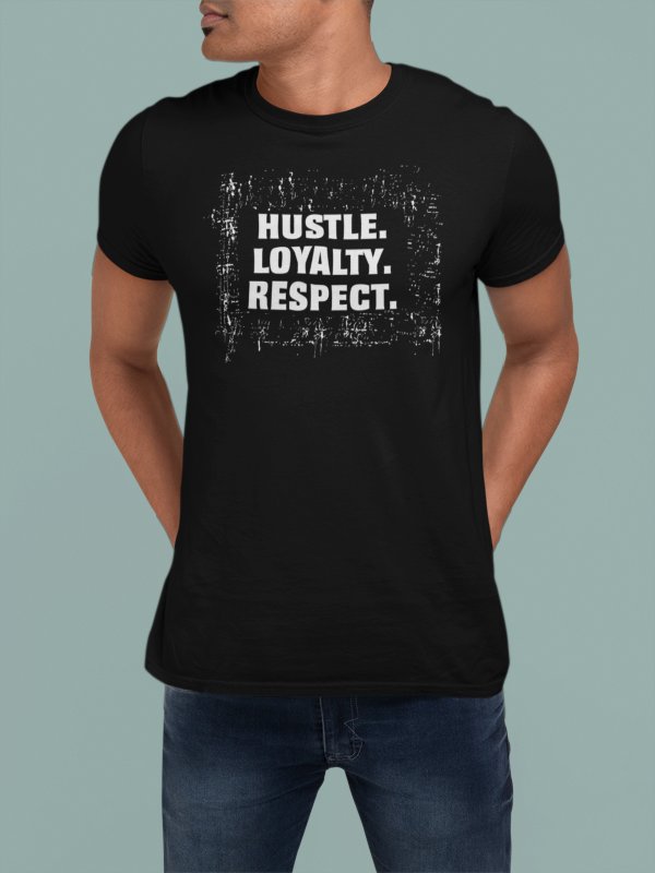 Load image into Gallery viewer, John Cena Down Since Day One Hustle Loyalty Respect Black T-shirt by EWS | Extreme Wrestling Shirts
